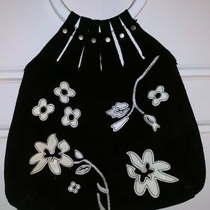 Suede black purse